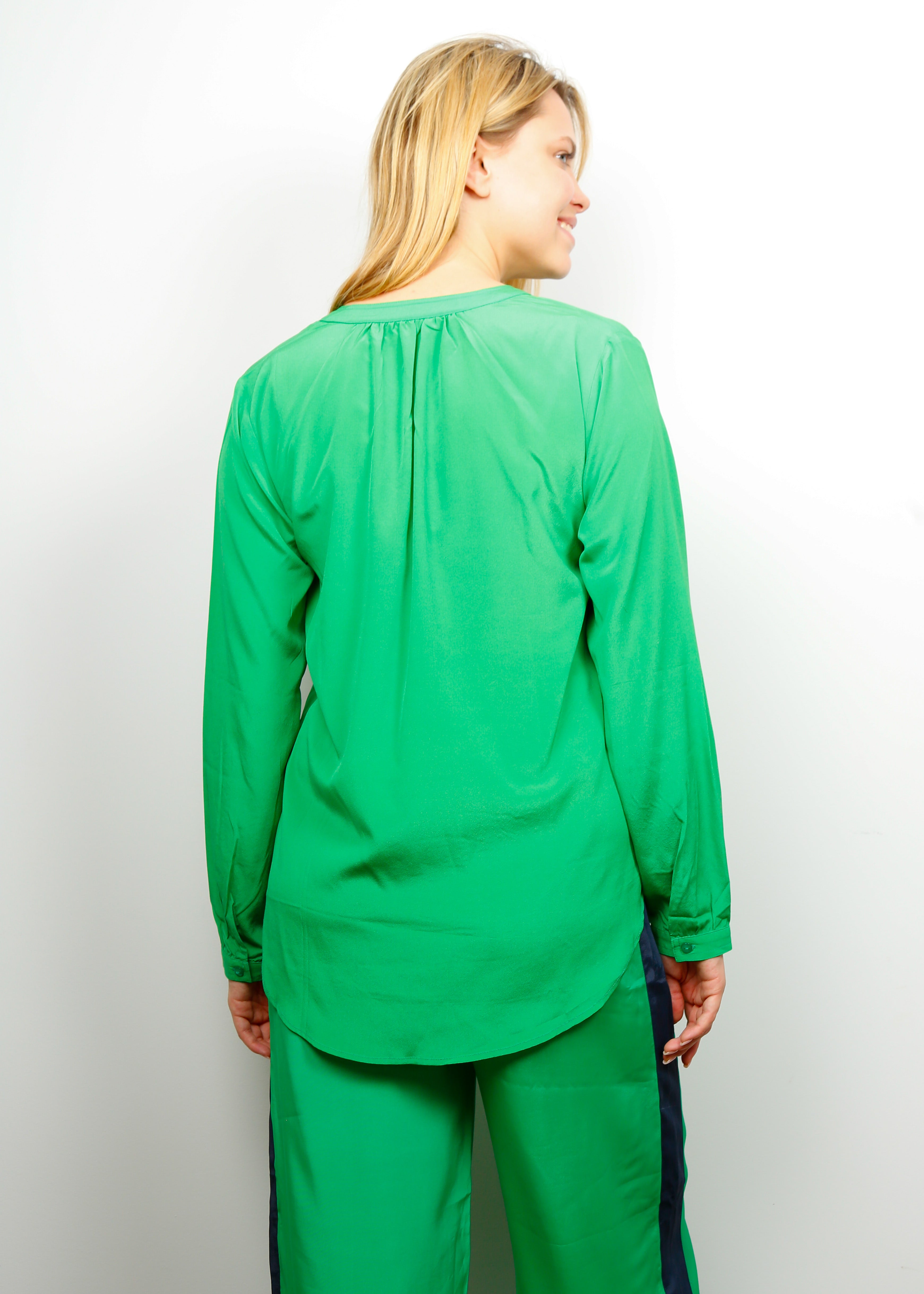 PPL Sandy Silk Shirt in Bright Green