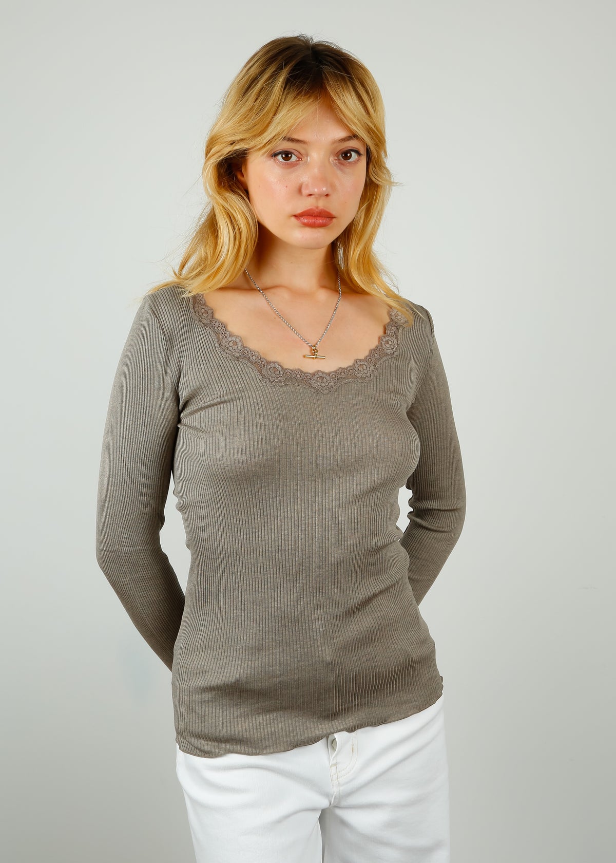 ROSEMUNDS Babette LS in Brown Melange