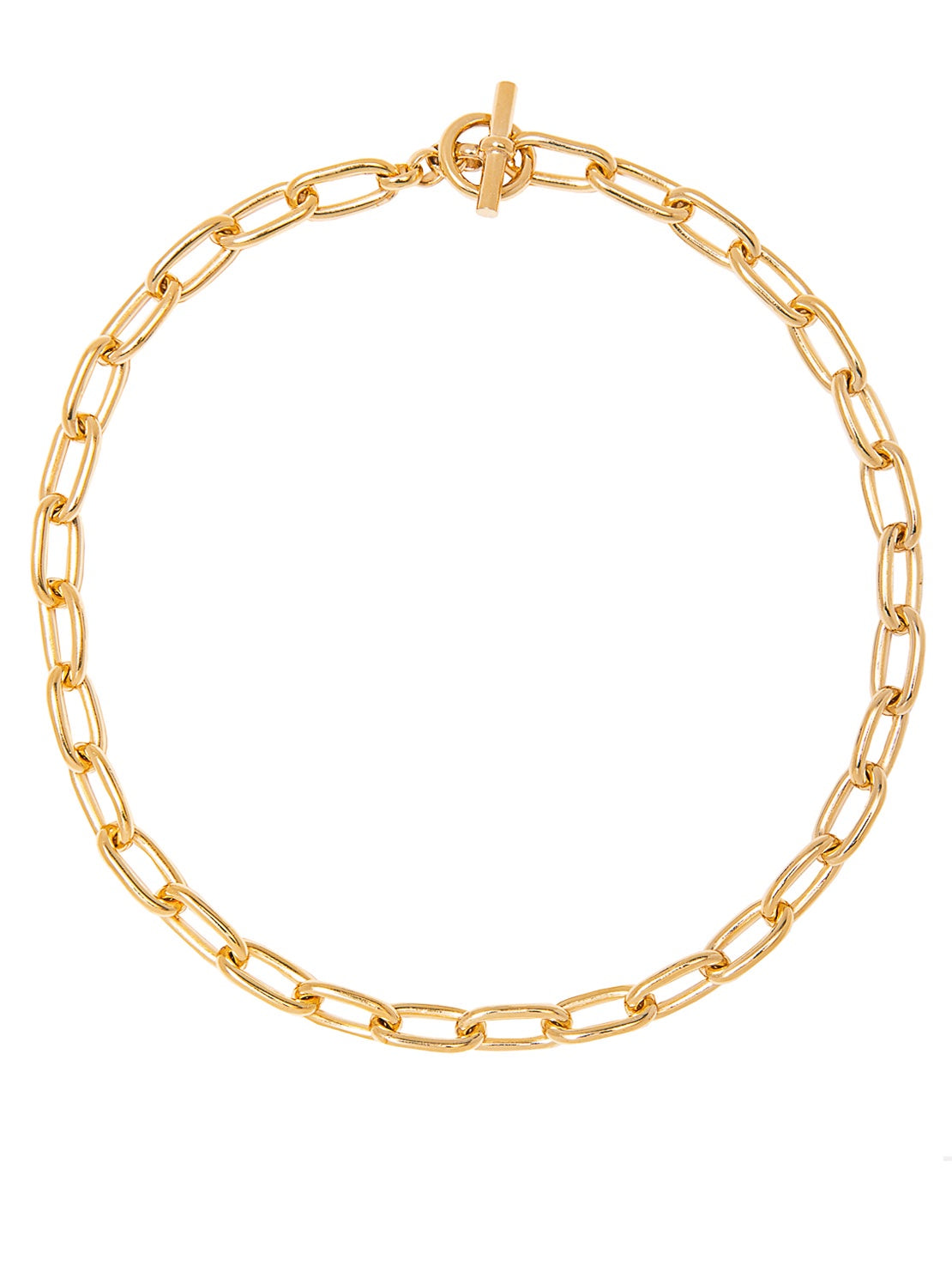 TS Small Gold Oval Chain Necklace