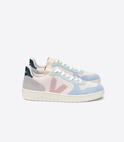 VEJA V-10 Suede in Multi, Natural, Babe