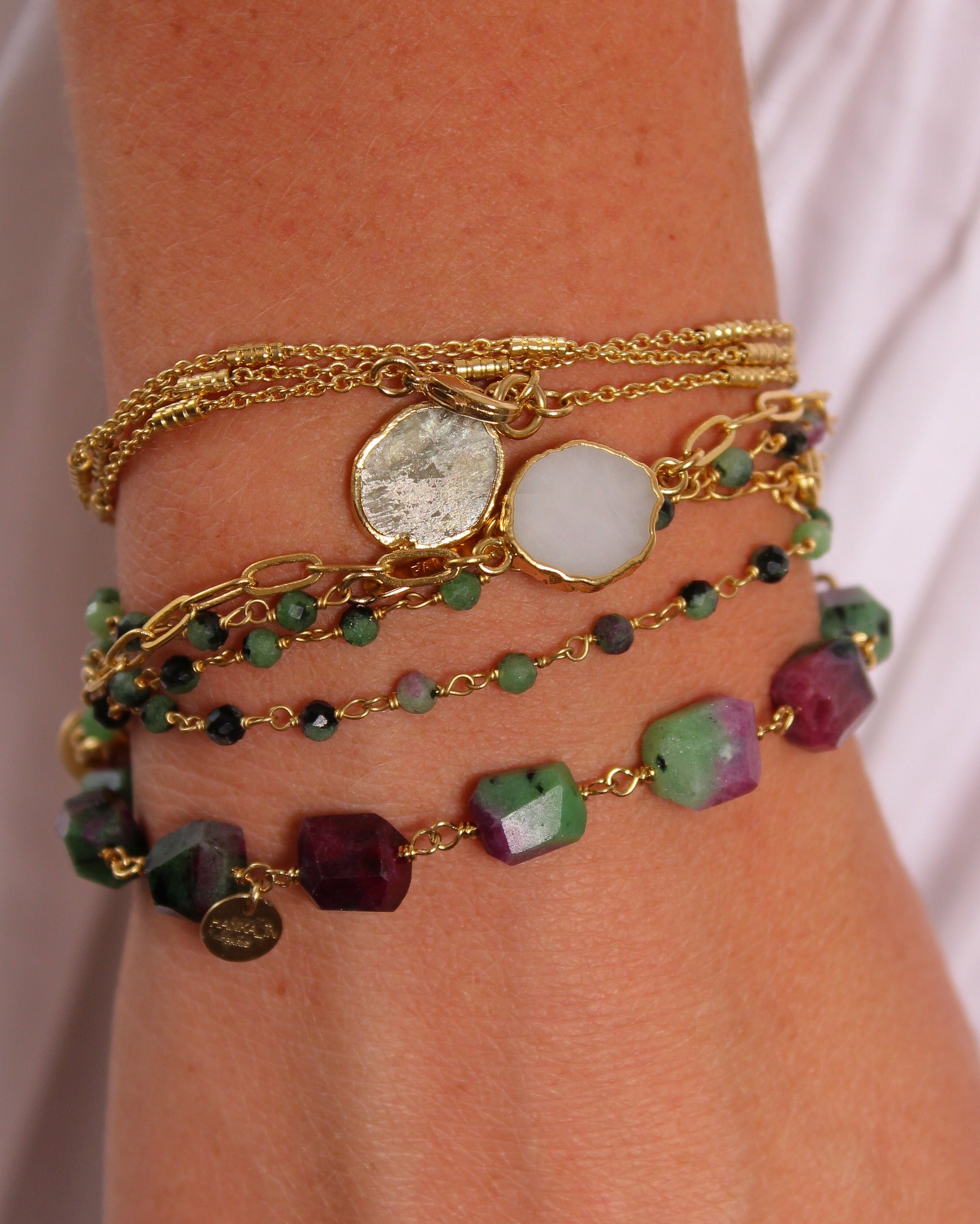 HANKA Kara Bracelet in White Agate