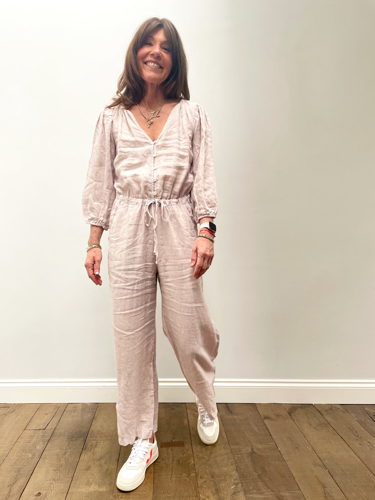 VELVET Dionne Jumpsuit in Cement