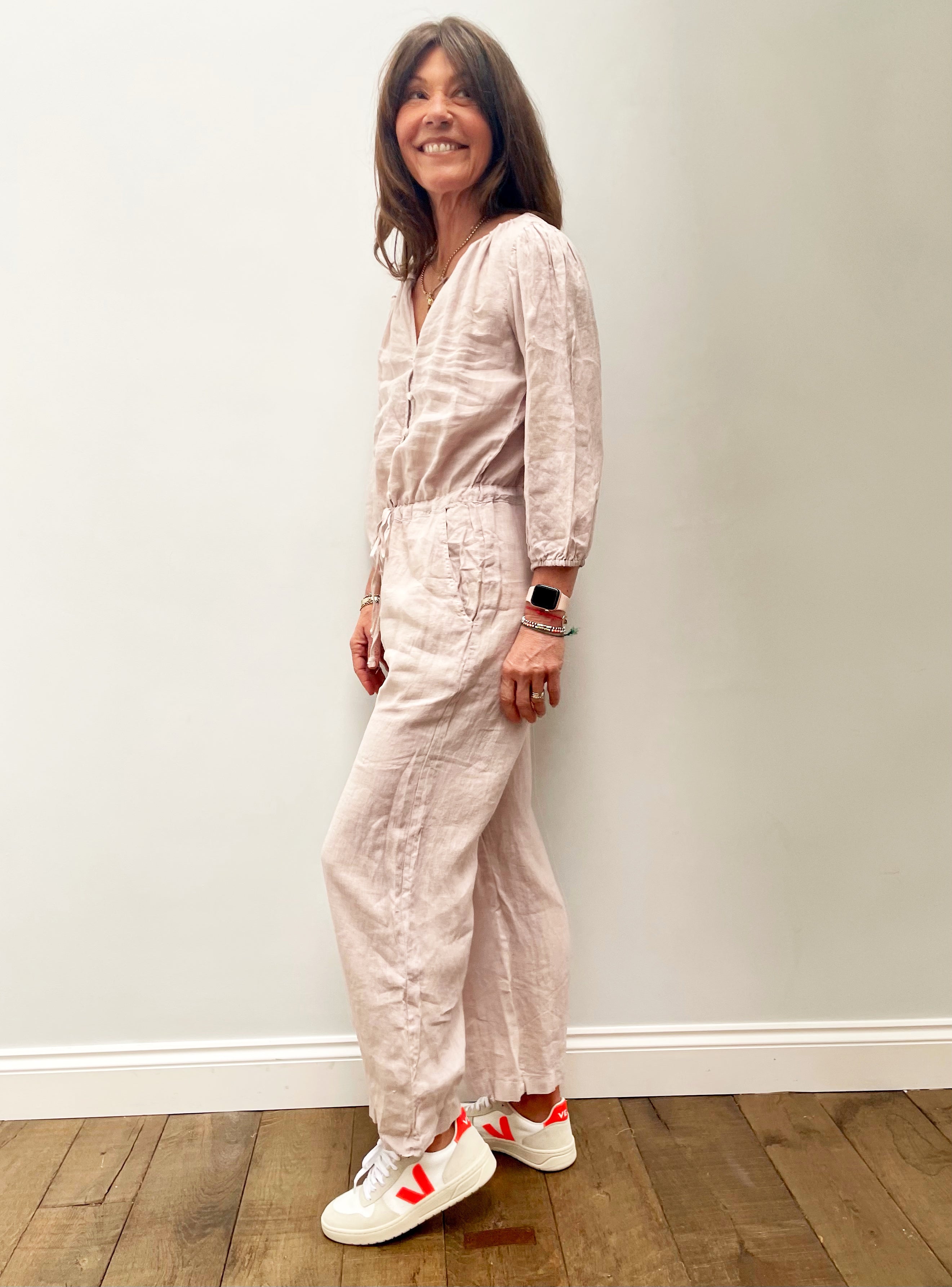 VELVET Dionne Jumpsuit in Cement
