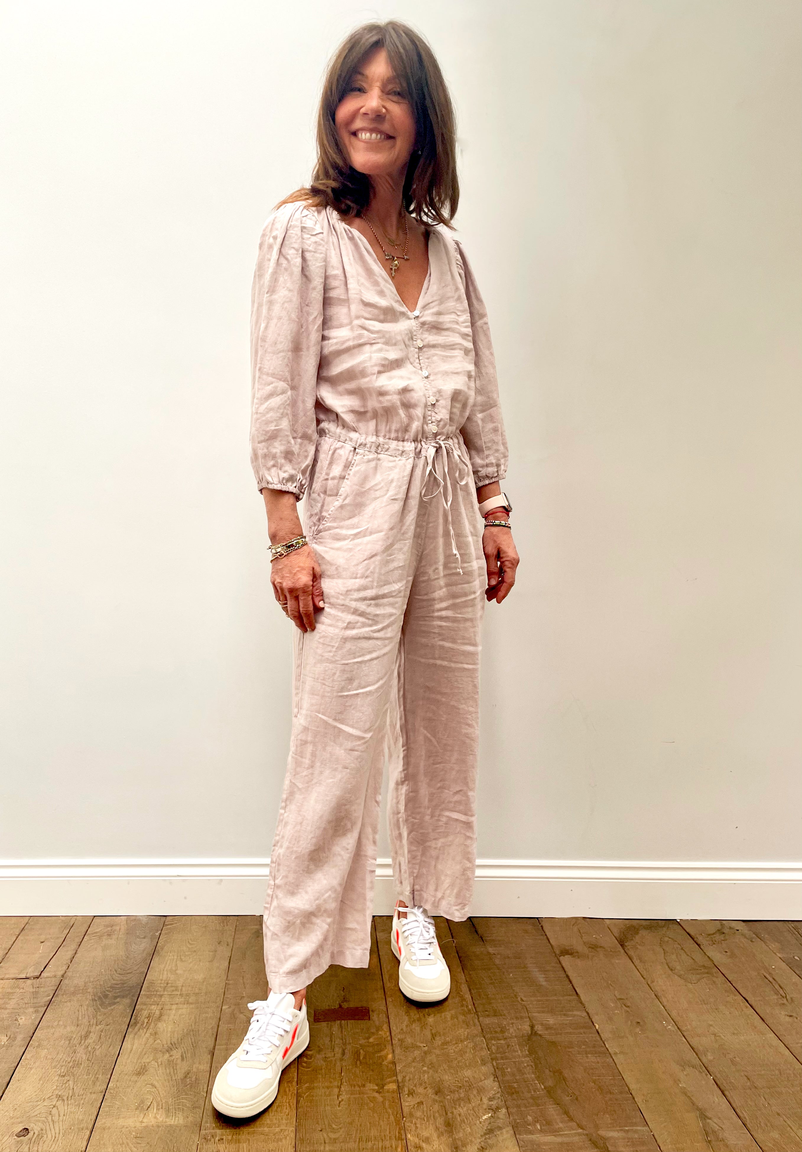 VELVET Dionne Jumpsuit in Cement