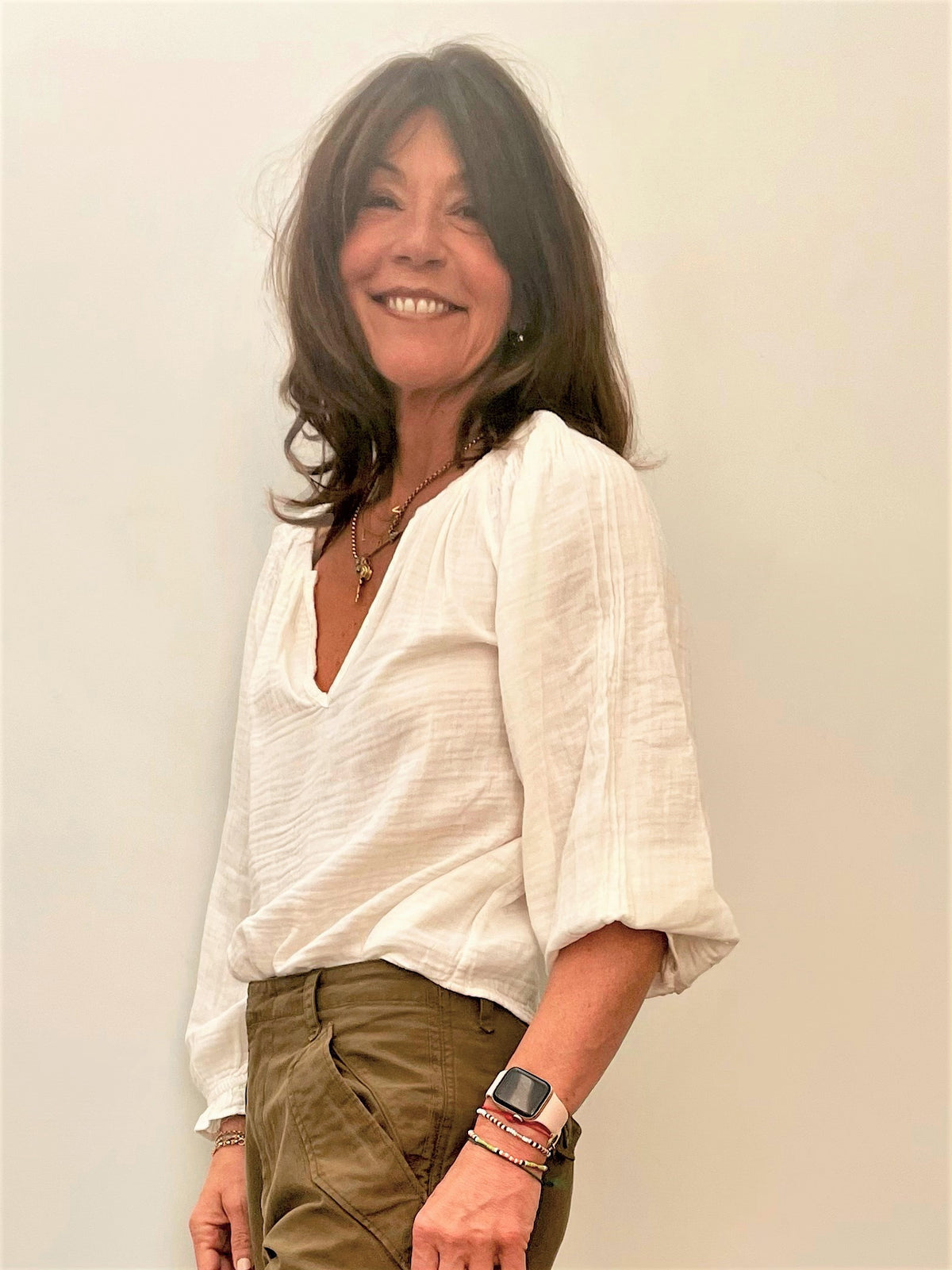 VELVET Antonia Top in Ecru
