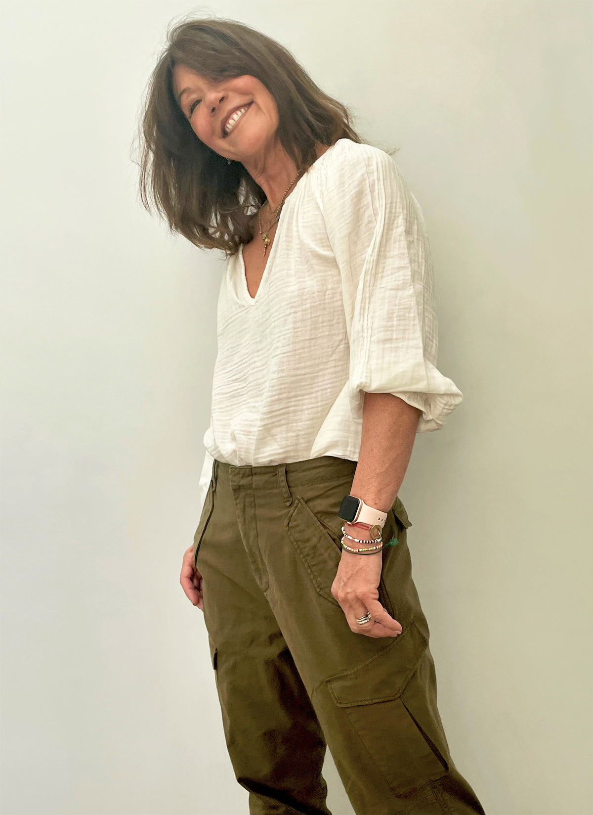 VELVET Antonia Top in Ecru