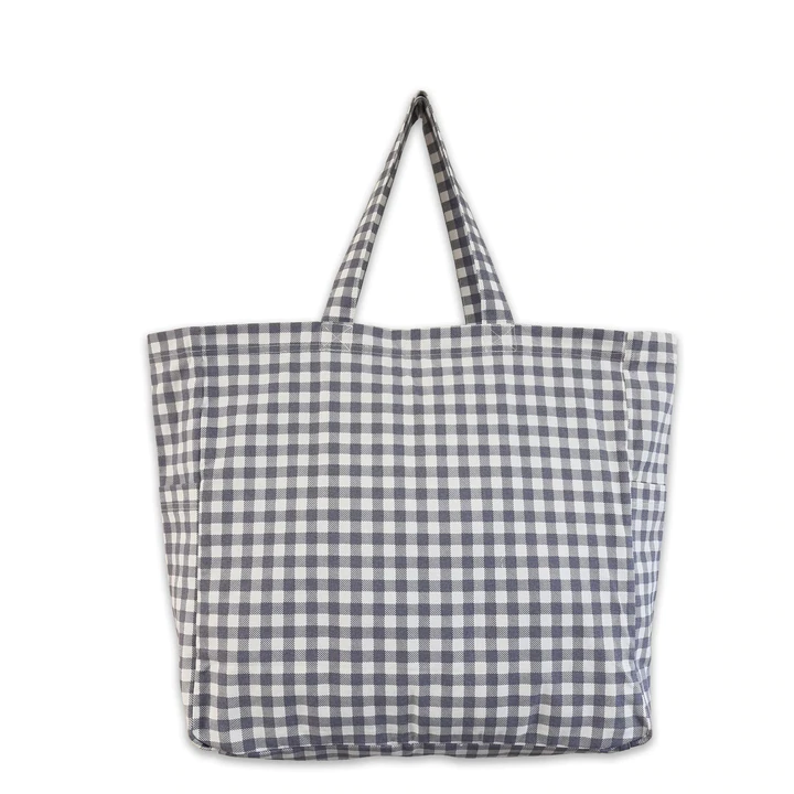 NOOKI Gingham Shopper in Grey