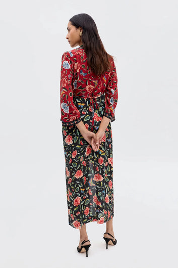 RIXO Dahlia Dress in Butterfly Mix Black