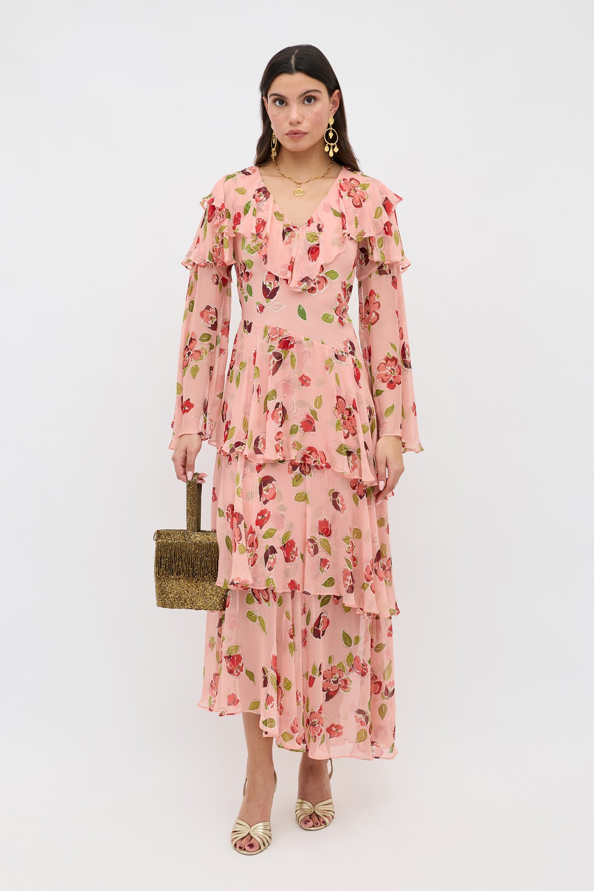 RIXO Loralyn Dress in Kimmie Floral Pink