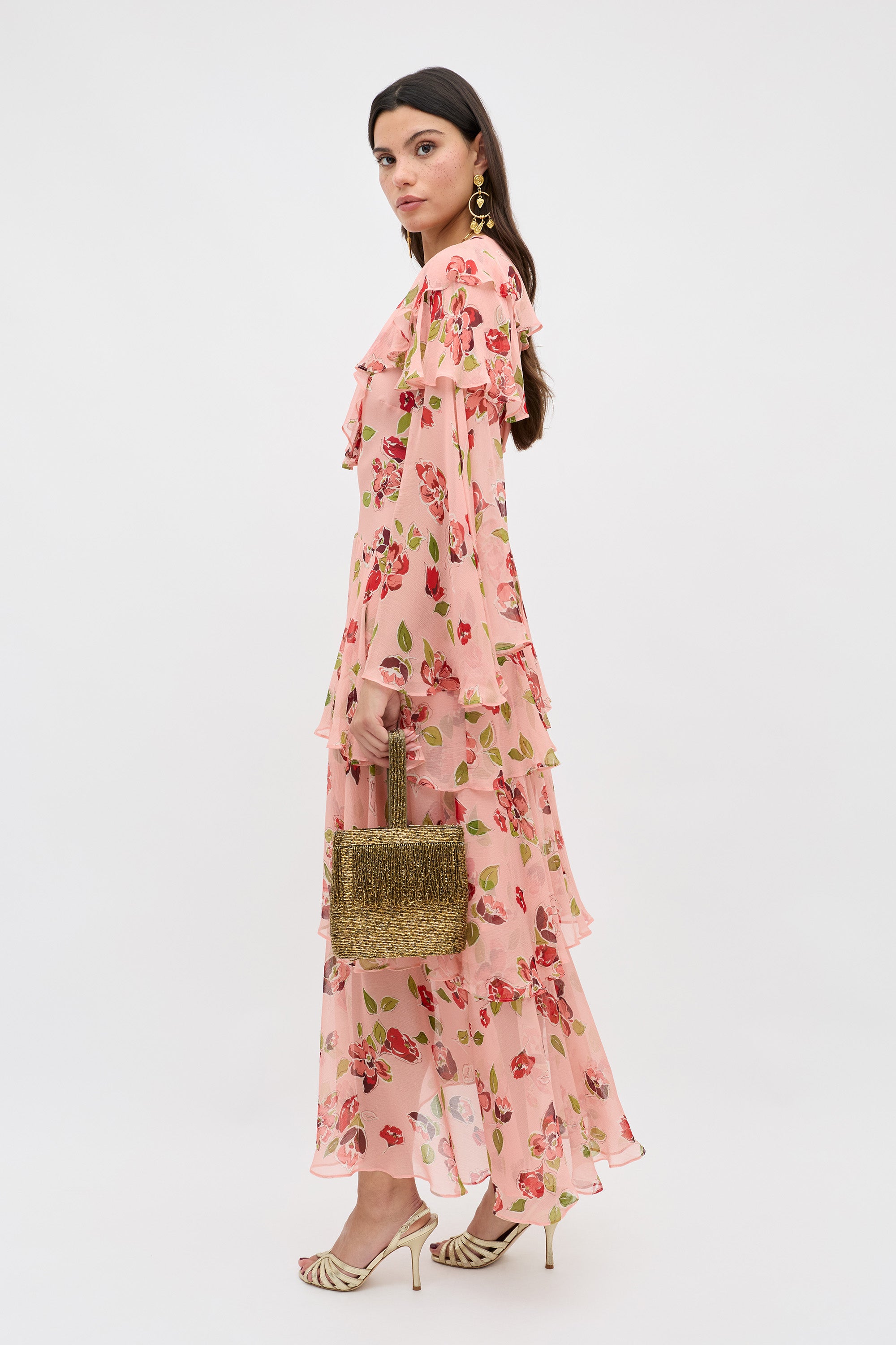 RIXO Loralyn Dress in Kimmie Floral Pink