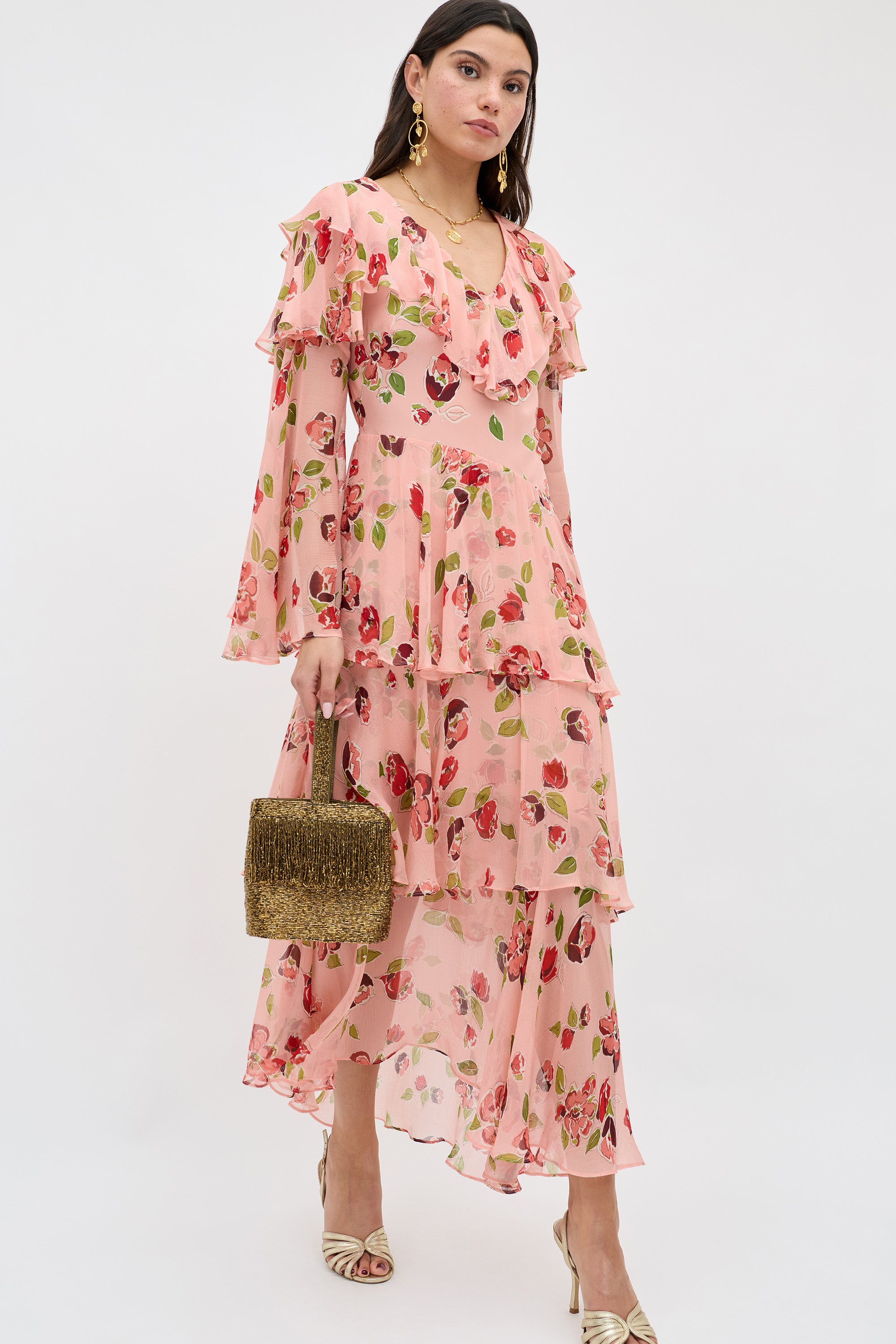RIXO Loralyn Dress in Kimmie Floral Pink