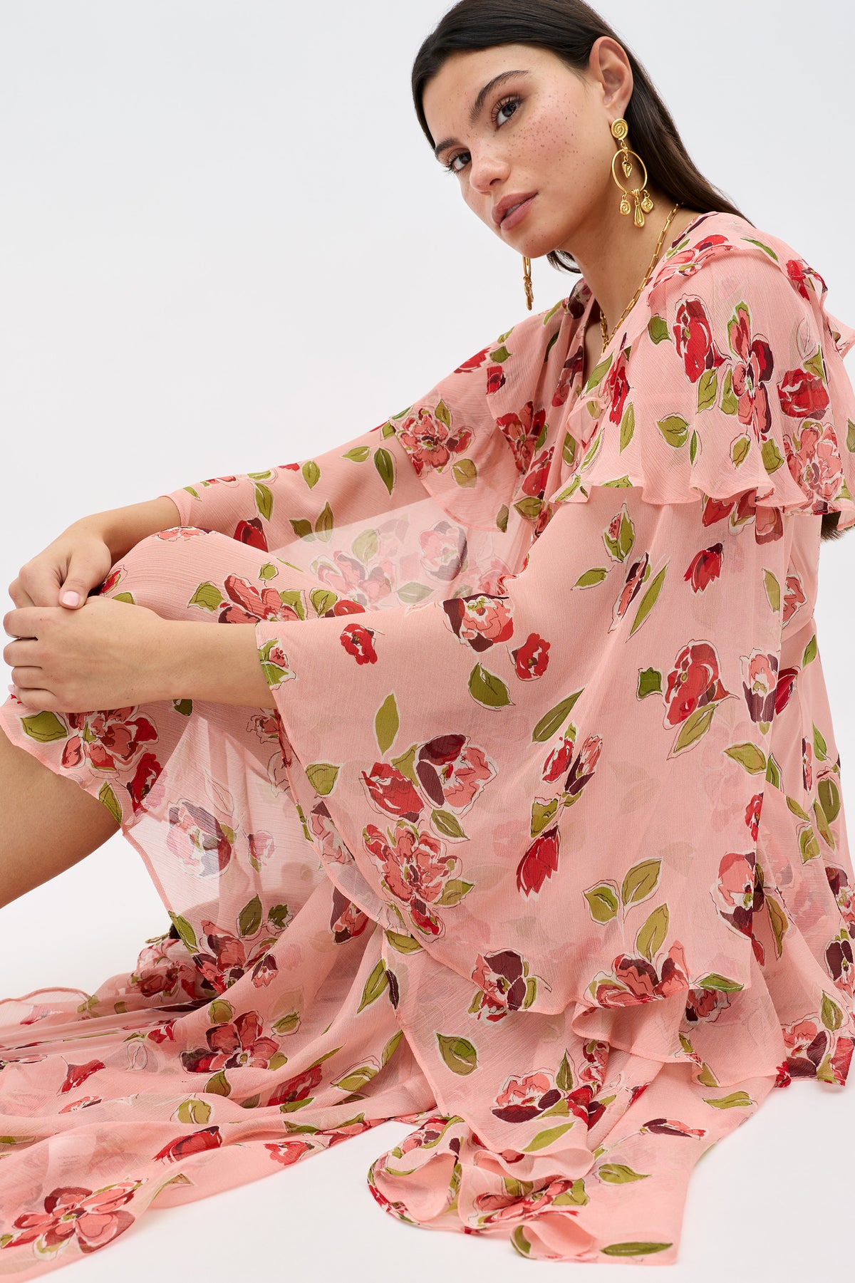 RIXO Loralyn Dress in Kimmie Floral Pink