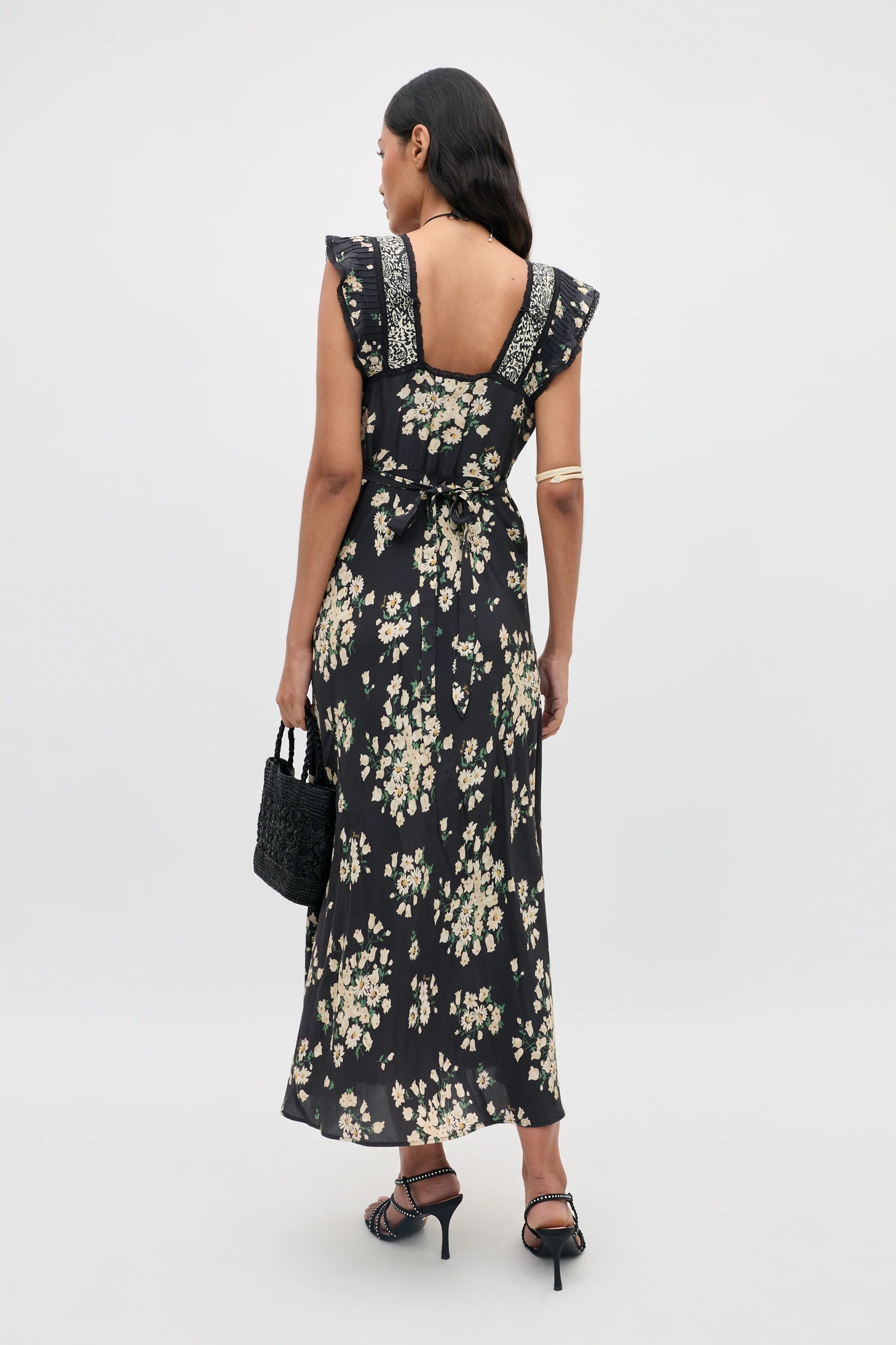 RIXO Bailee Dress - Amelia Gremlin Mix Black