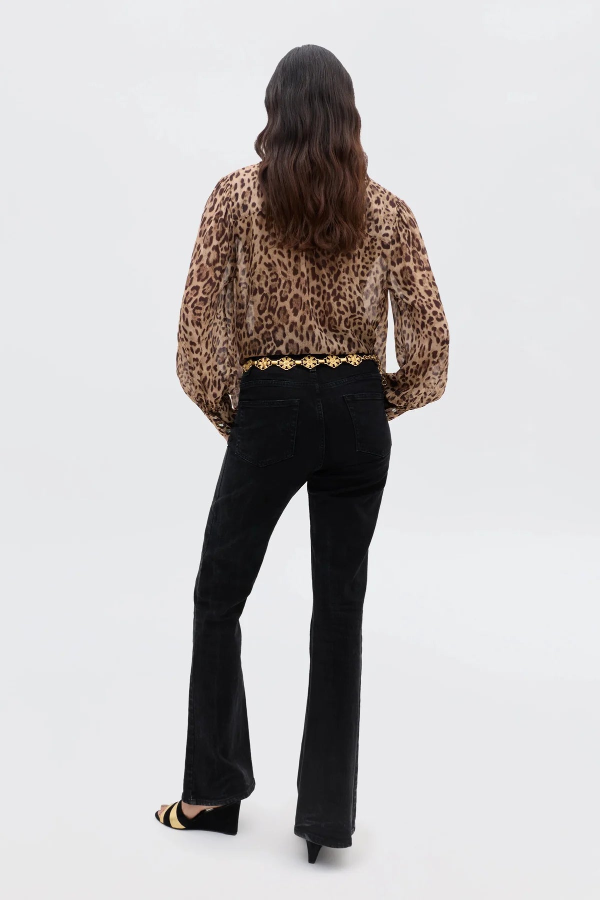 RIXO Blake Top in Mila Leo Brown