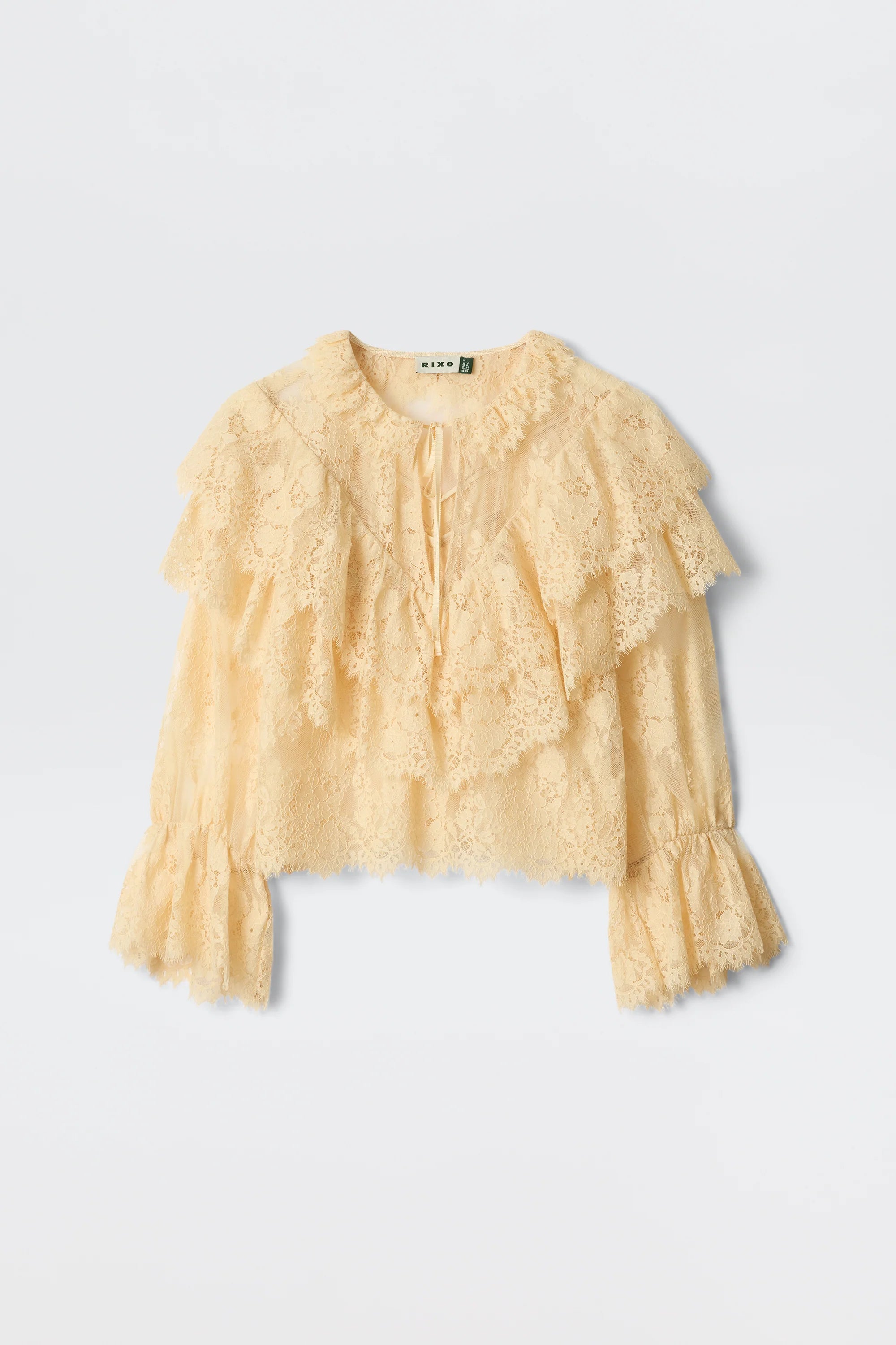 RIXO Faryn Top in Vintage Cream