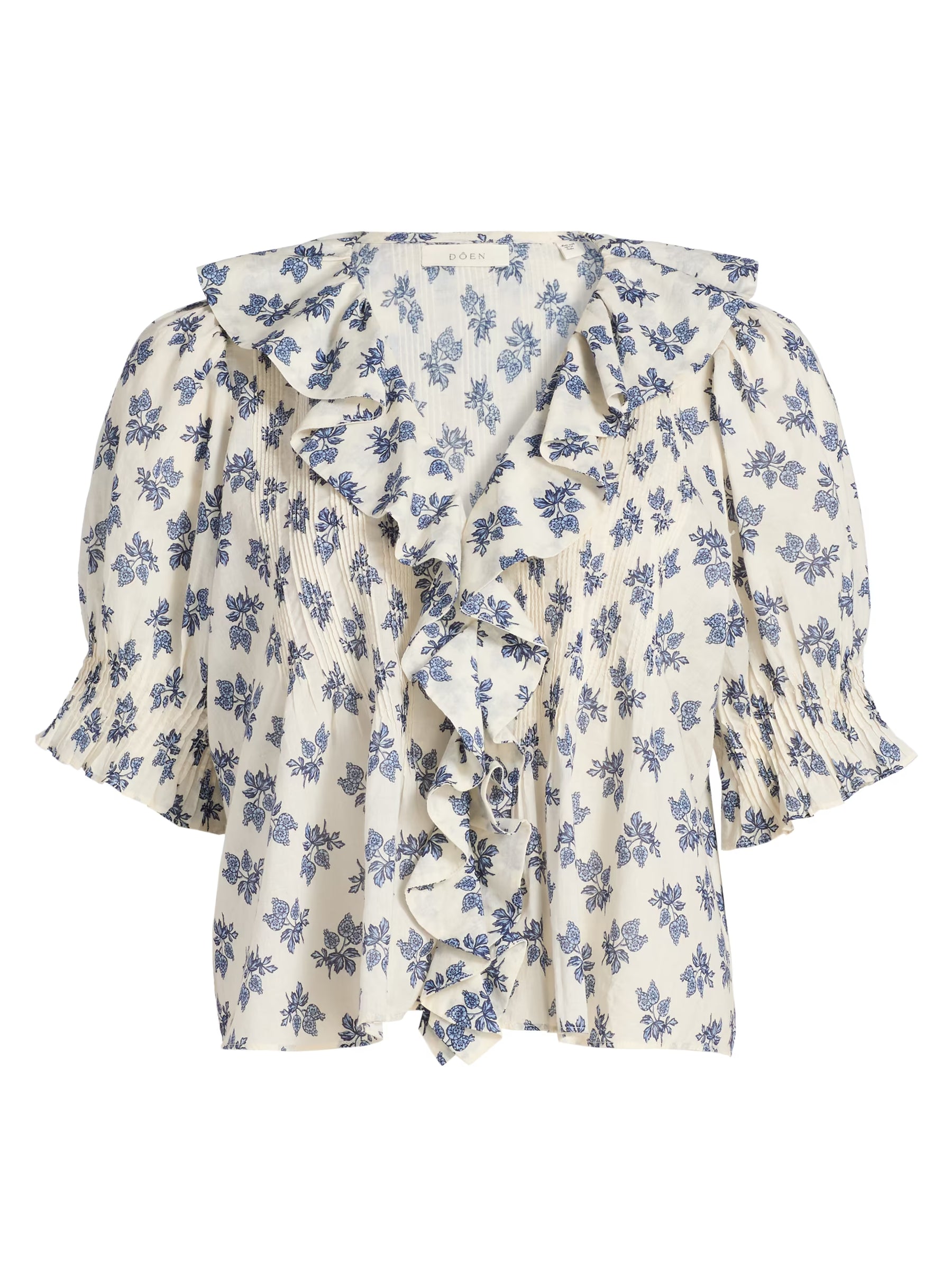 DÔEN Henri Top in Creme Pomegranate Bloom
