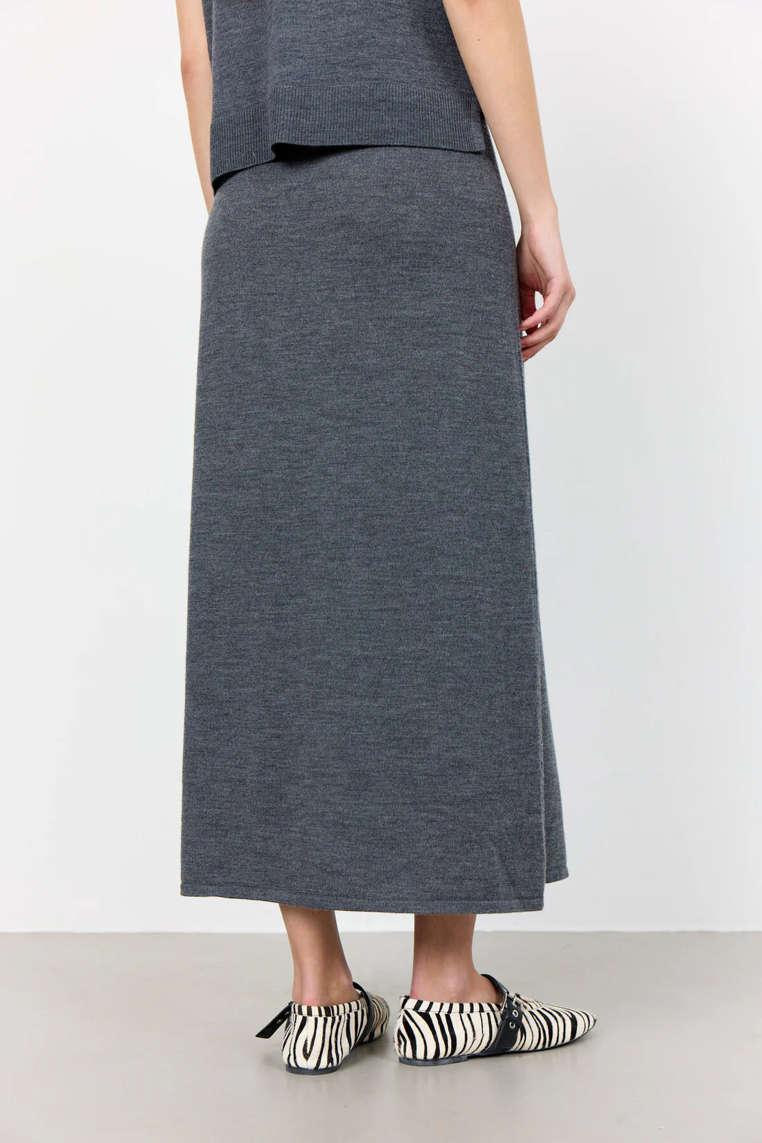Levete Room Ismaila Knit Skirt in Grey