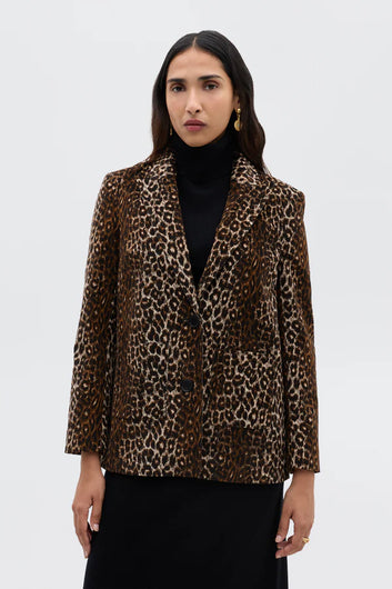 RIXO Xander Jacket in Lyra Leo Black