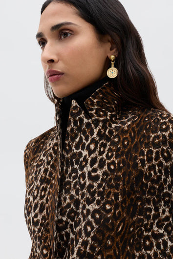 RIXO Xander Jacket in Lyra Leo Black