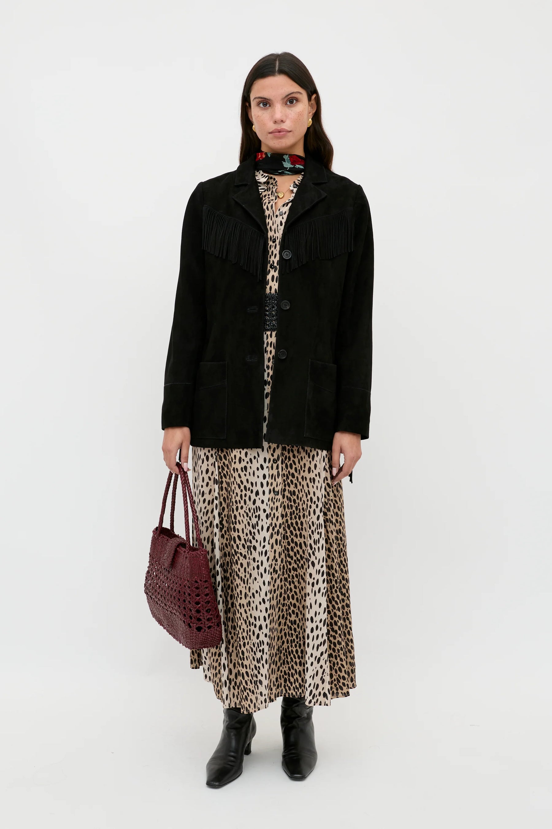 RIXO Teagan Jacket in Black