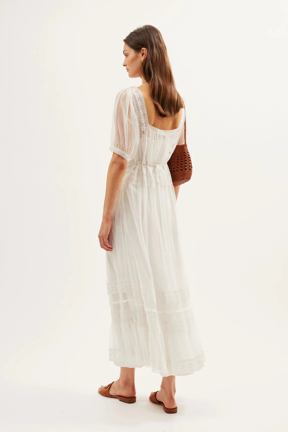 RIXO Hadley Dress in Ivory