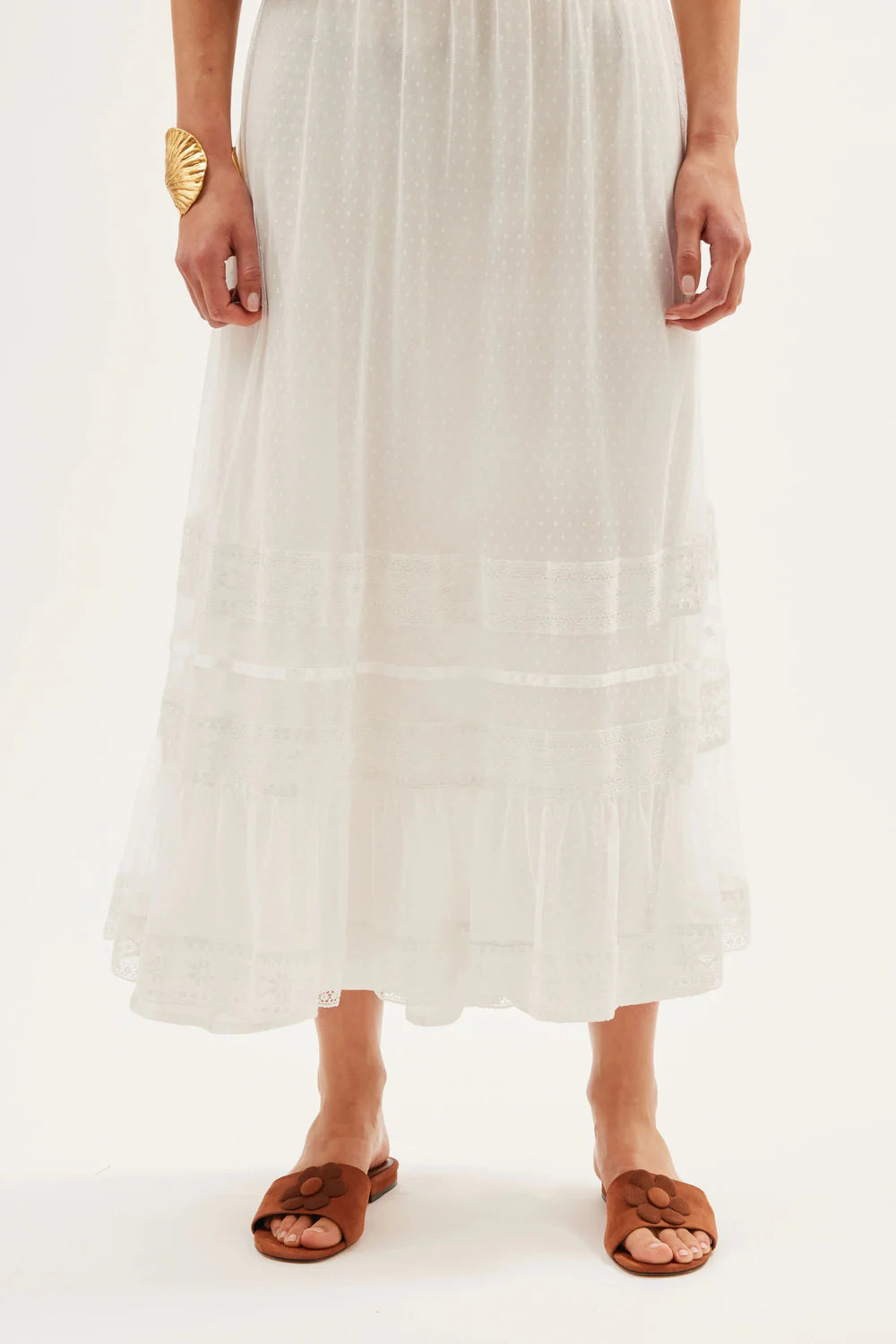 RIXO Hadley Dress in Ivory