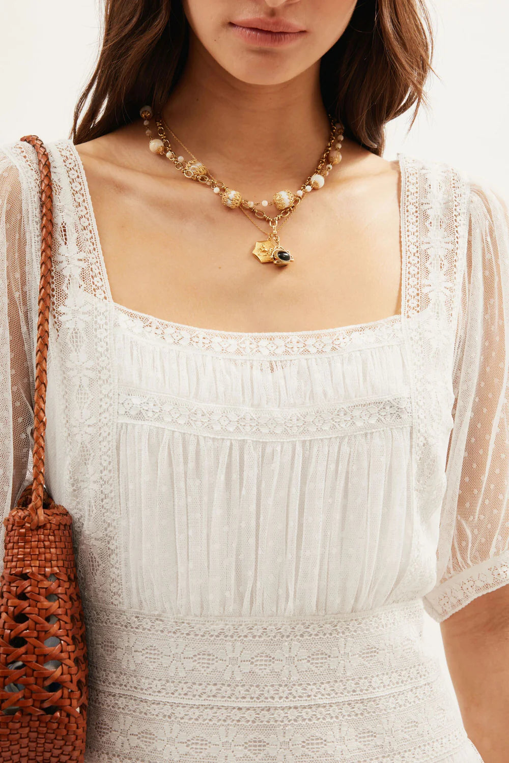 RIXO Hadley Dress in Ivory