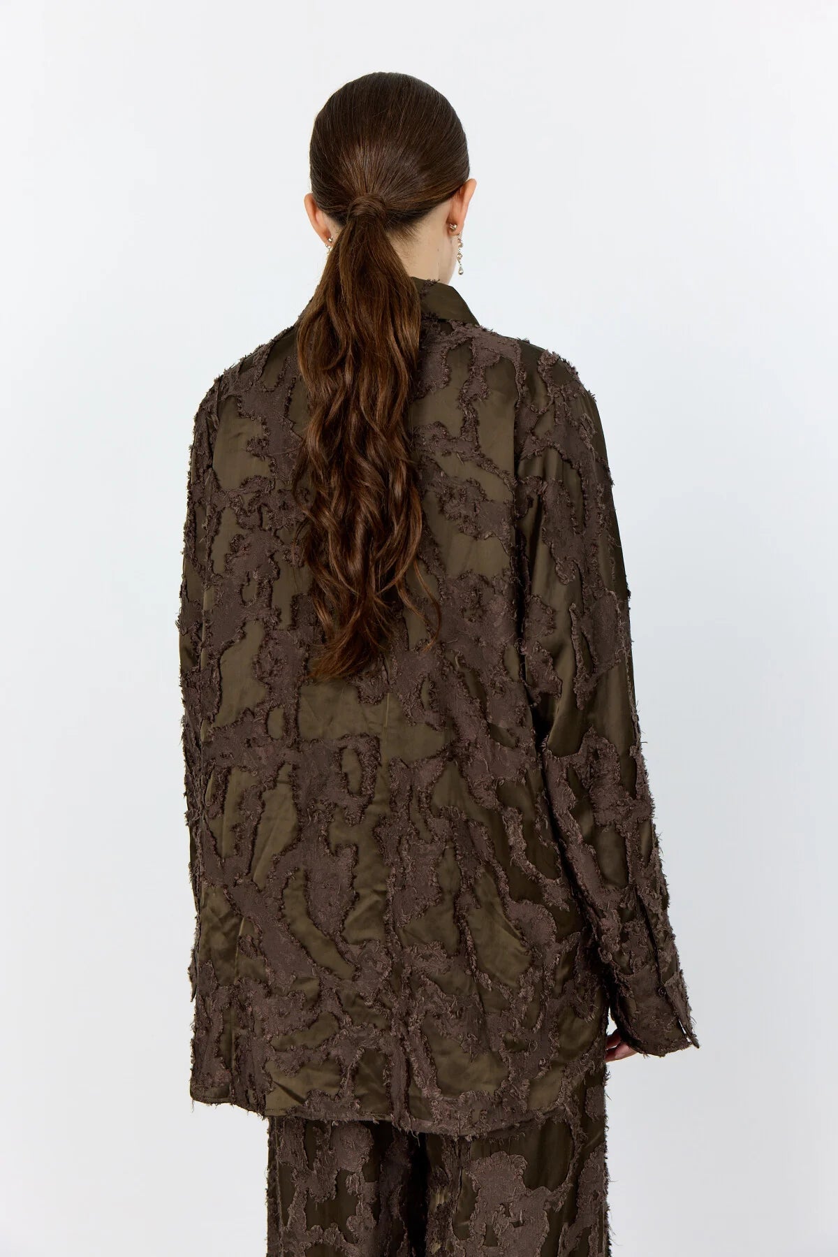 Levete Room Niko Texture Shirt in Coffee