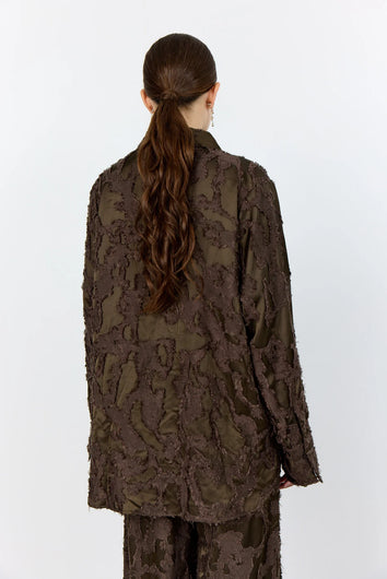 Levete Room Niko Texture Shirt in Coffee