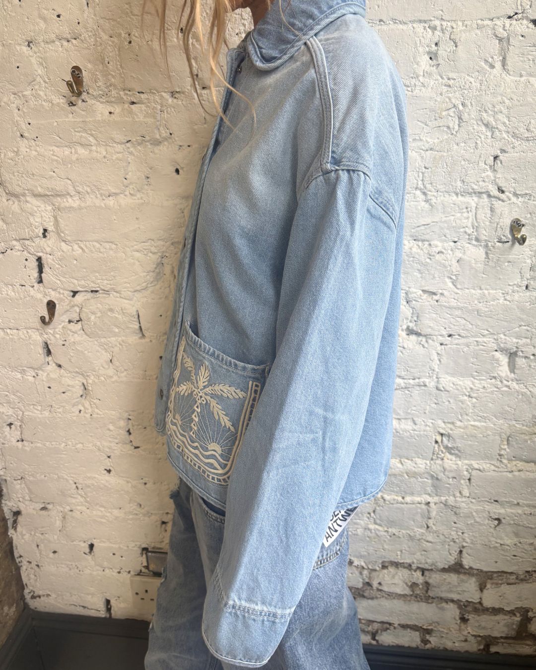 Tinsels Elvis On Blue Denim Jacket