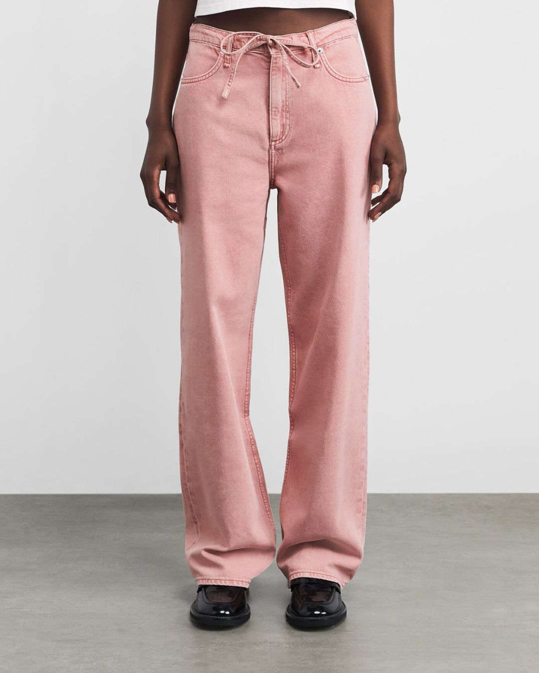 Rag & Bone Featherweight Phoebe Drawstring Wide in Raspberry