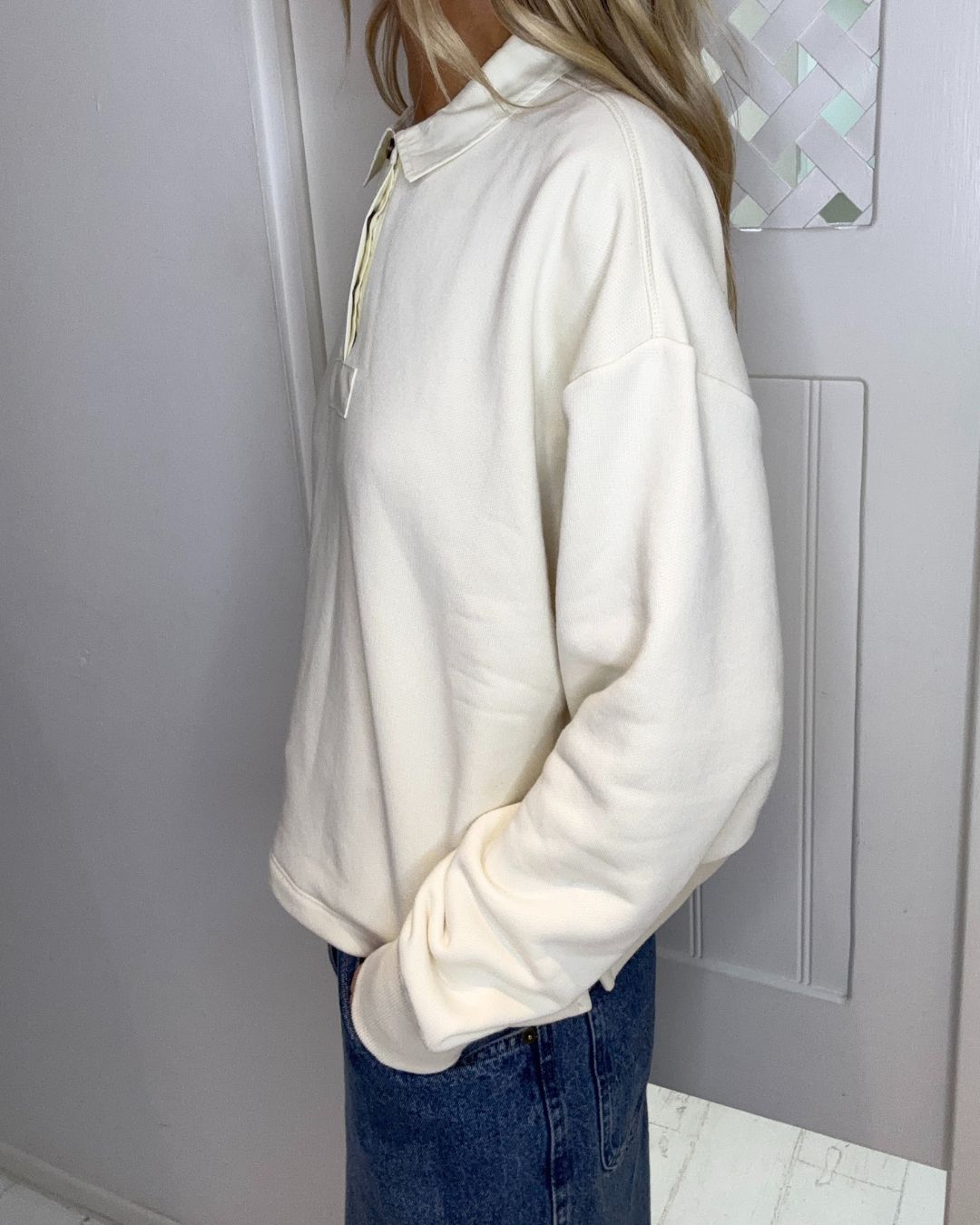 Rag & Bone Vintage Terry Polo Sweatshirt