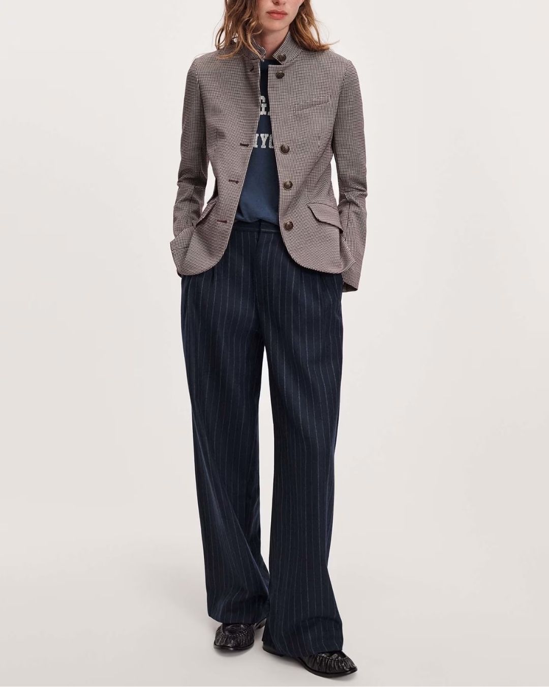 Rag & Bone Lawrence Tailored Pant - Navy Multi