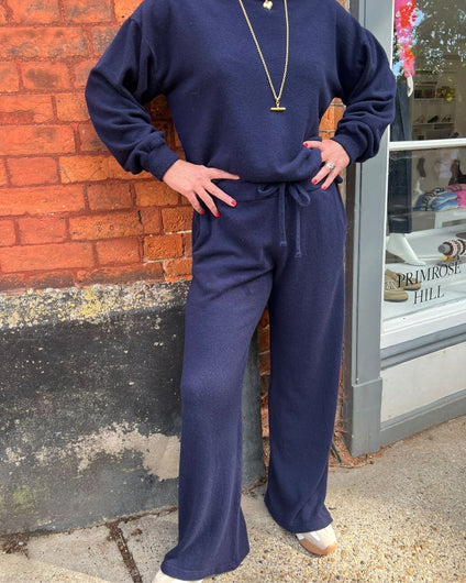 Crossley Doriel Cashmere Mix Sweatpants - Deep Blue
