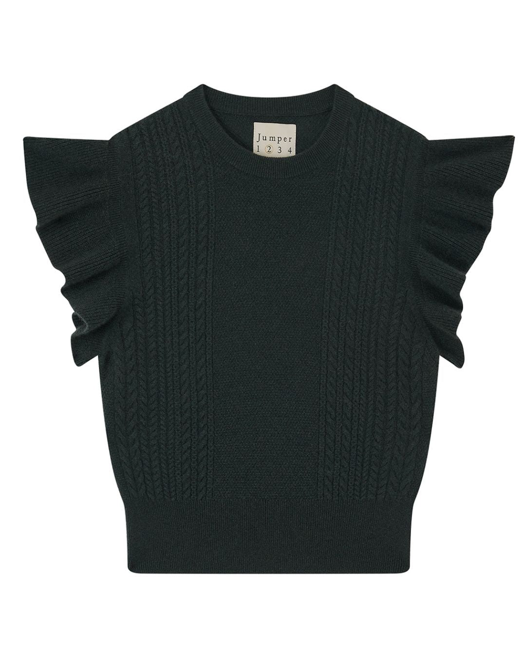 Jumper 1234 Ruffle Cable T - Shirt - Breen