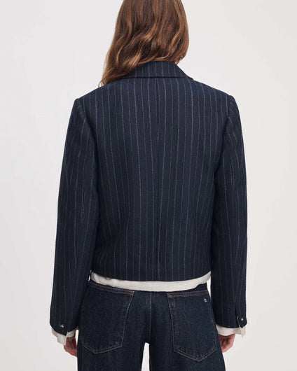 Rag & Bone Lawrence Cropped Blazer - Navy Multi