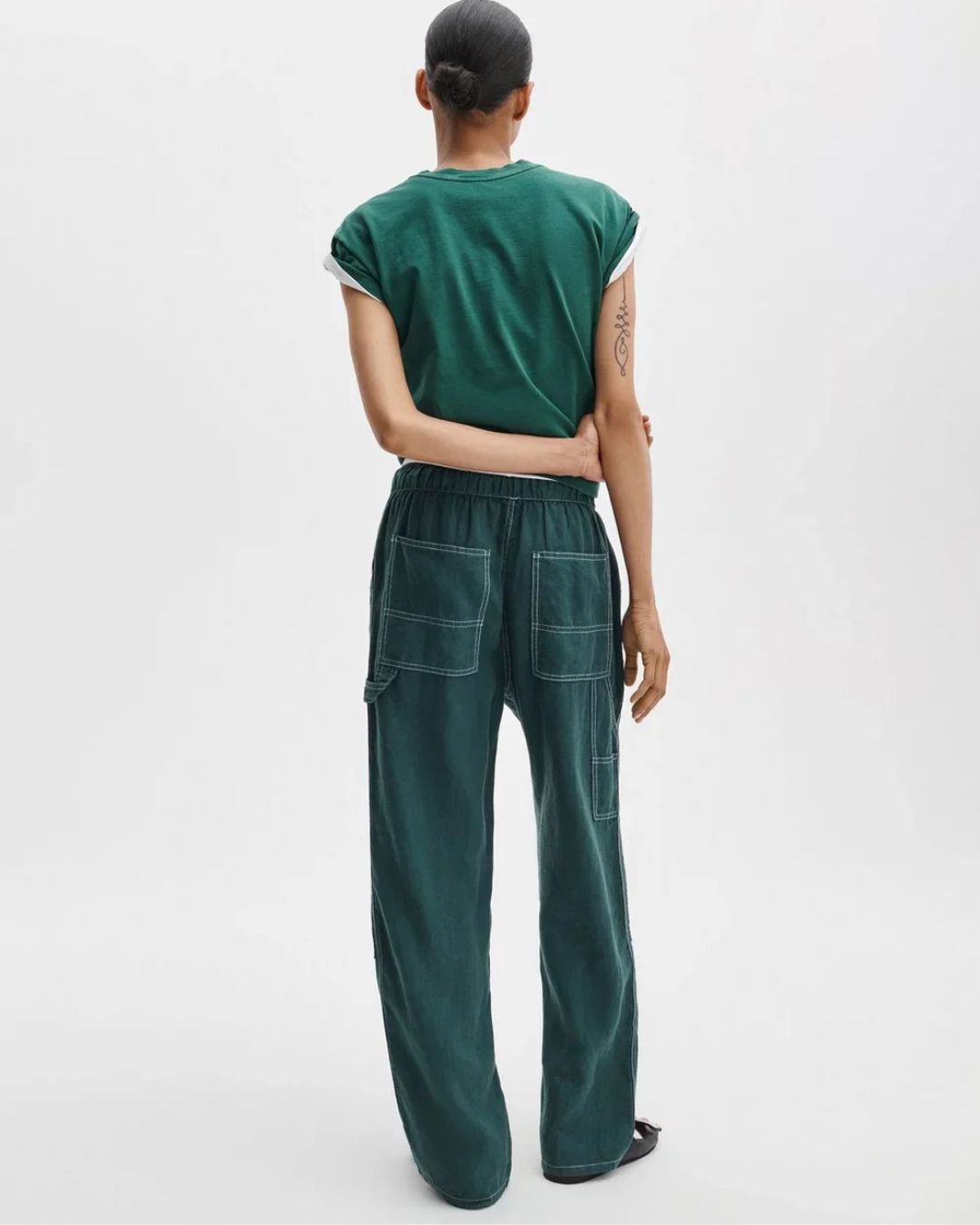 Rag & Bone Atlas Linen Pant - Forest