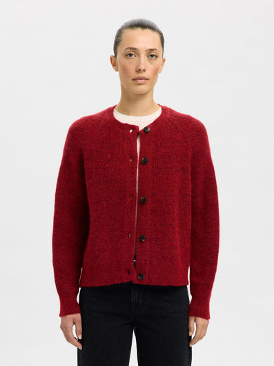 SELECTED Lulu Knit Jumper in Equestrian Red
