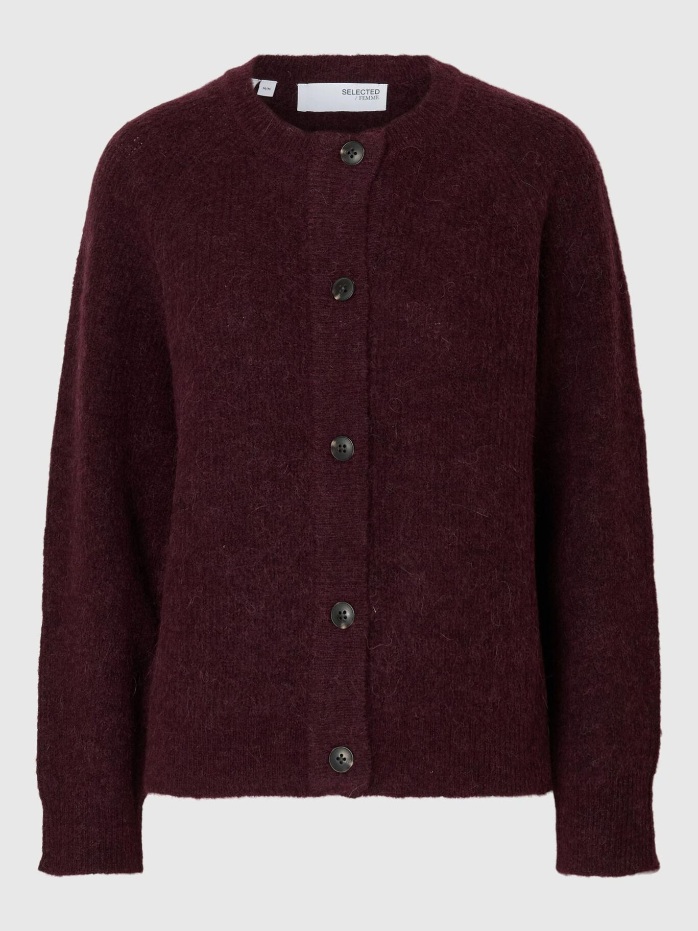 SELECTED Lulu LS Knit Cardi in Fig