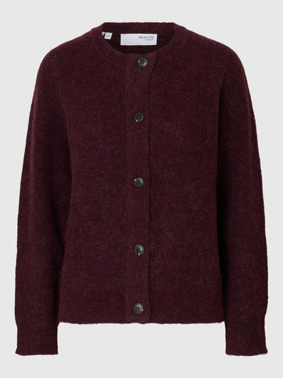SELECTED Lulu LS Knit Cardi in Fig
