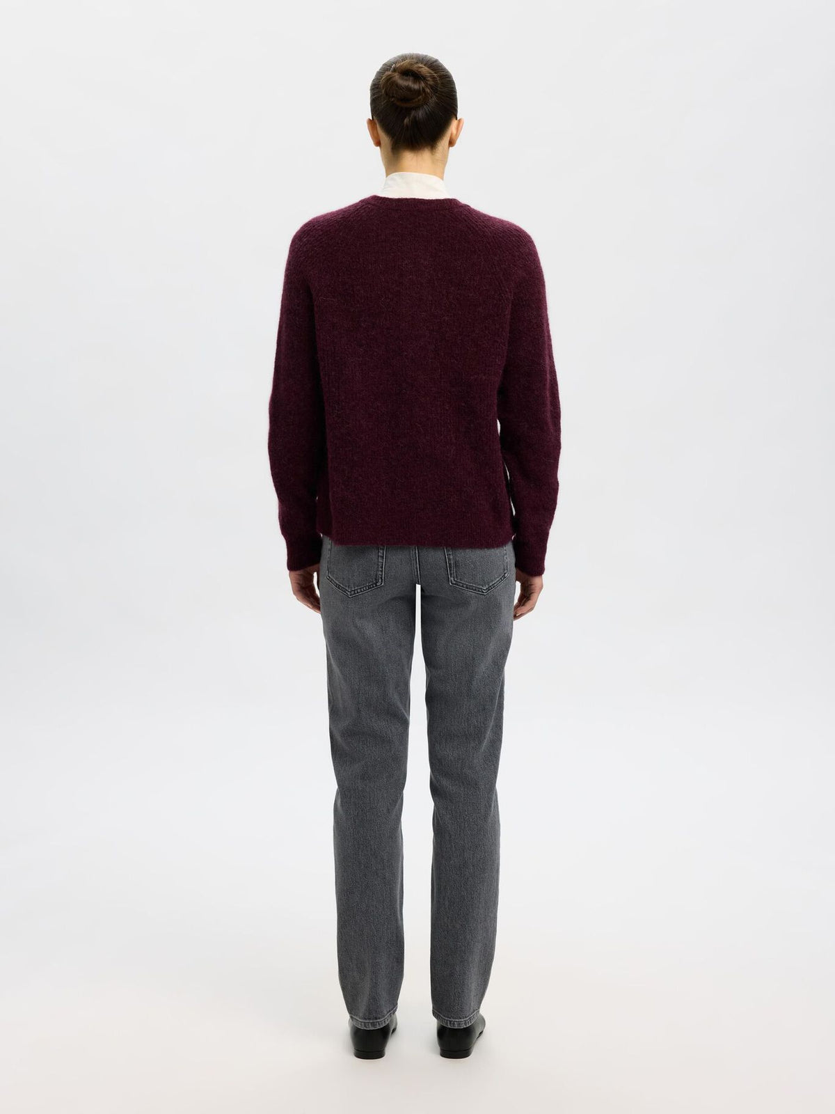 SELECTED Lulu LS Knit Cardi in Fig