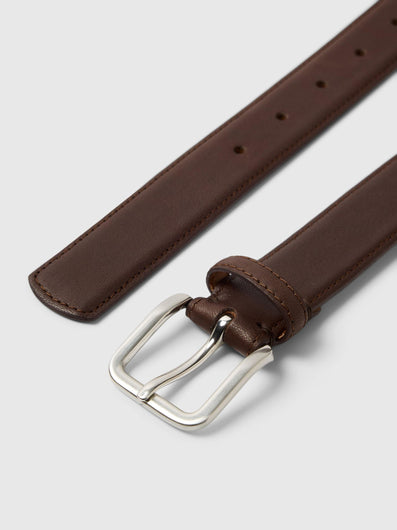 SELECTED Clara Leather Belt in Demitasse