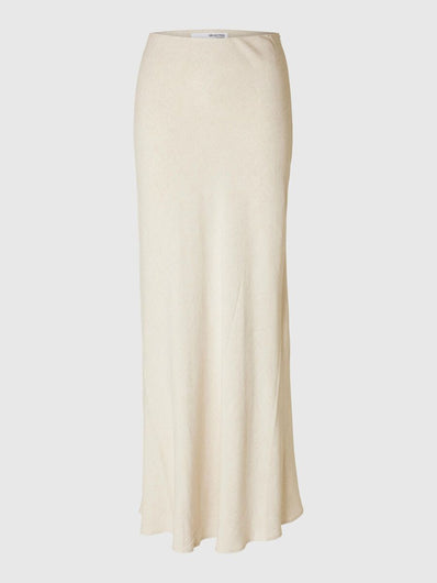 SLF Viva Lena Linen Mix Skirt in Sandshell