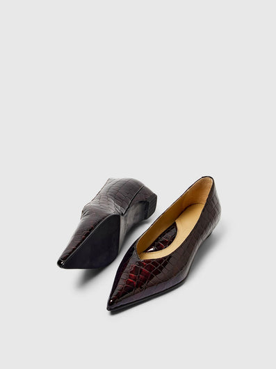 SELECTED Isla Leather Pump in Fig