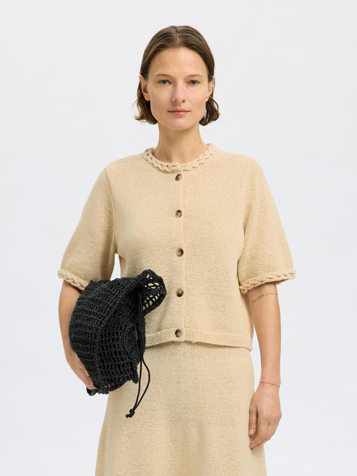 SLF Alma Knit Cardigan in Birch