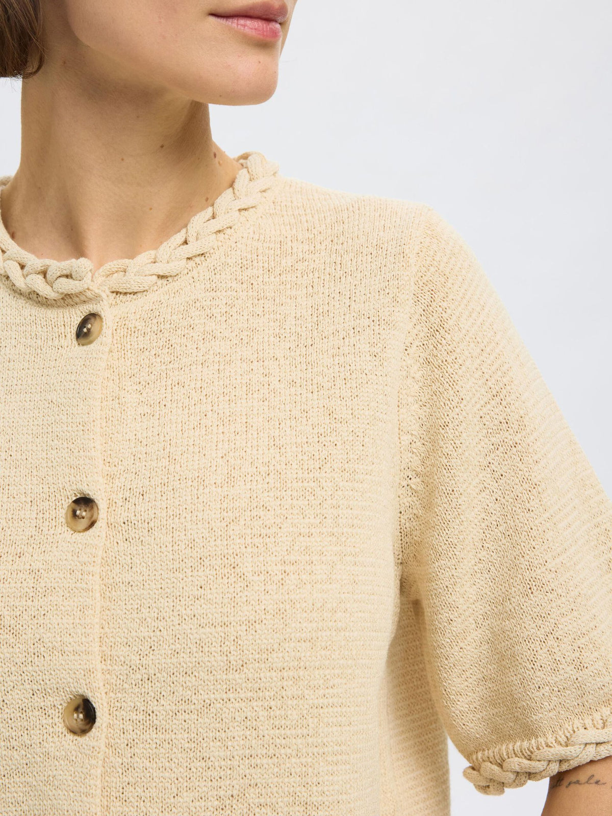 SLF Alma Knit Cardigan in Birch