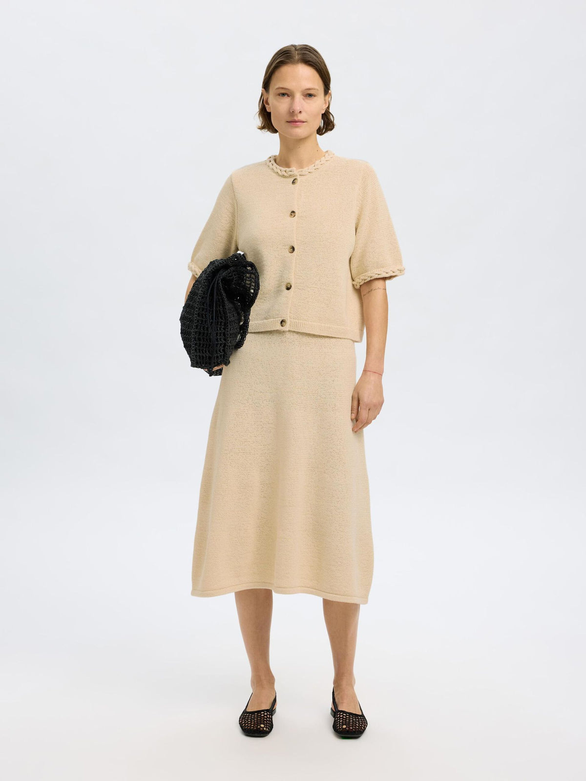 SLF Alma Knit Cardigan in Birch
