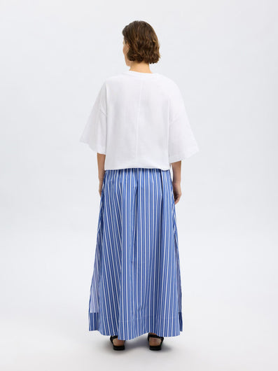 SLF Fia Ankle Slit Skirt in Dazzling Blue