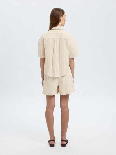 SLF Luisa Striped  Shirt in Sandshell