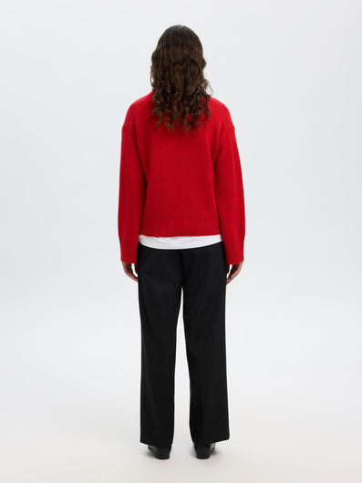 SELECTED Cille Knit in Equestrian Red